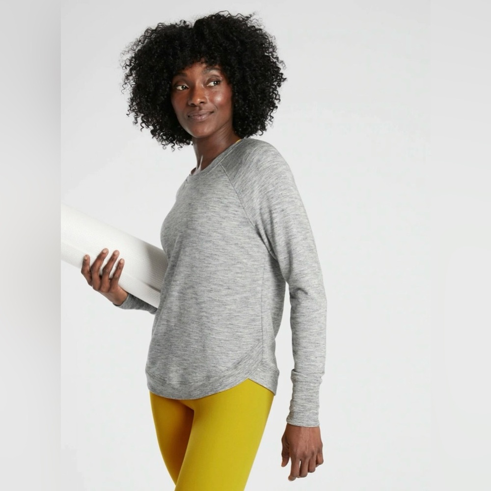 Athleta Mindset Sweatshirt Heather Gray Small - Picture 4 of 11
